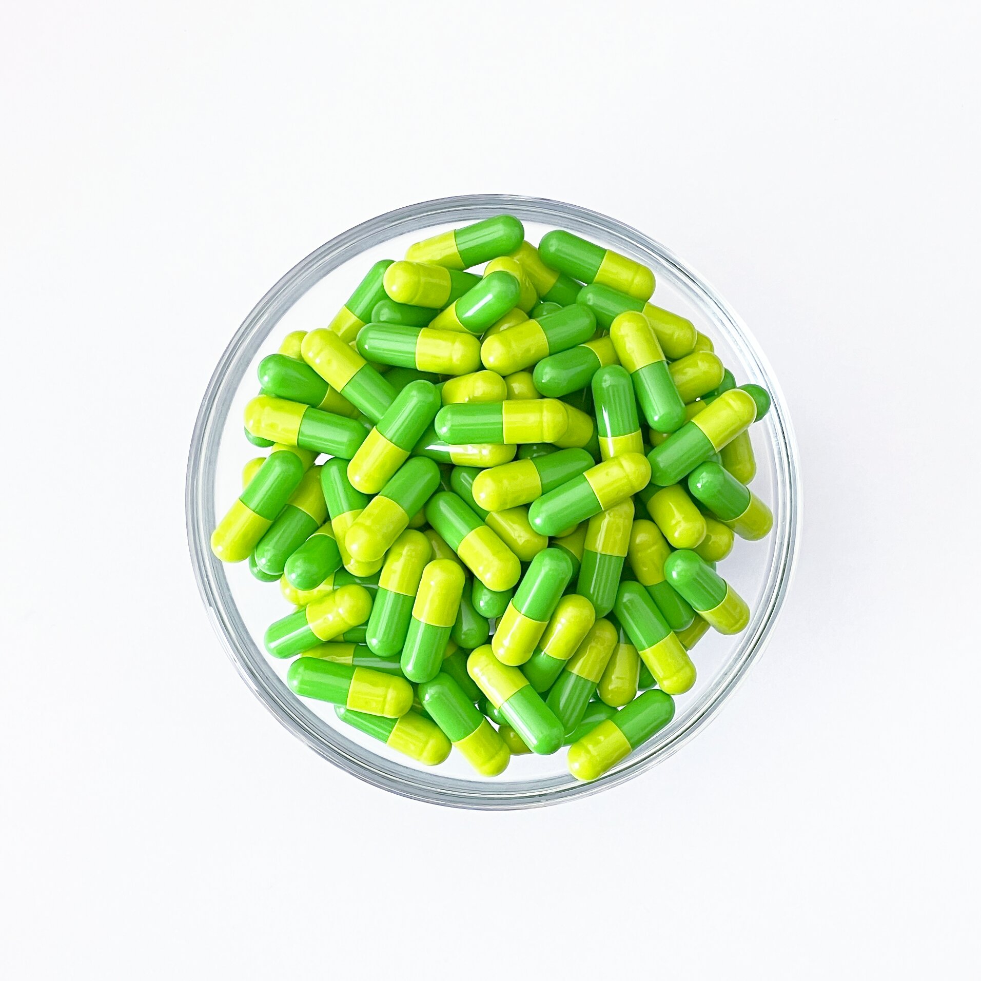 Size 0 Light green/Green Gelatin Empty Hard Capsule