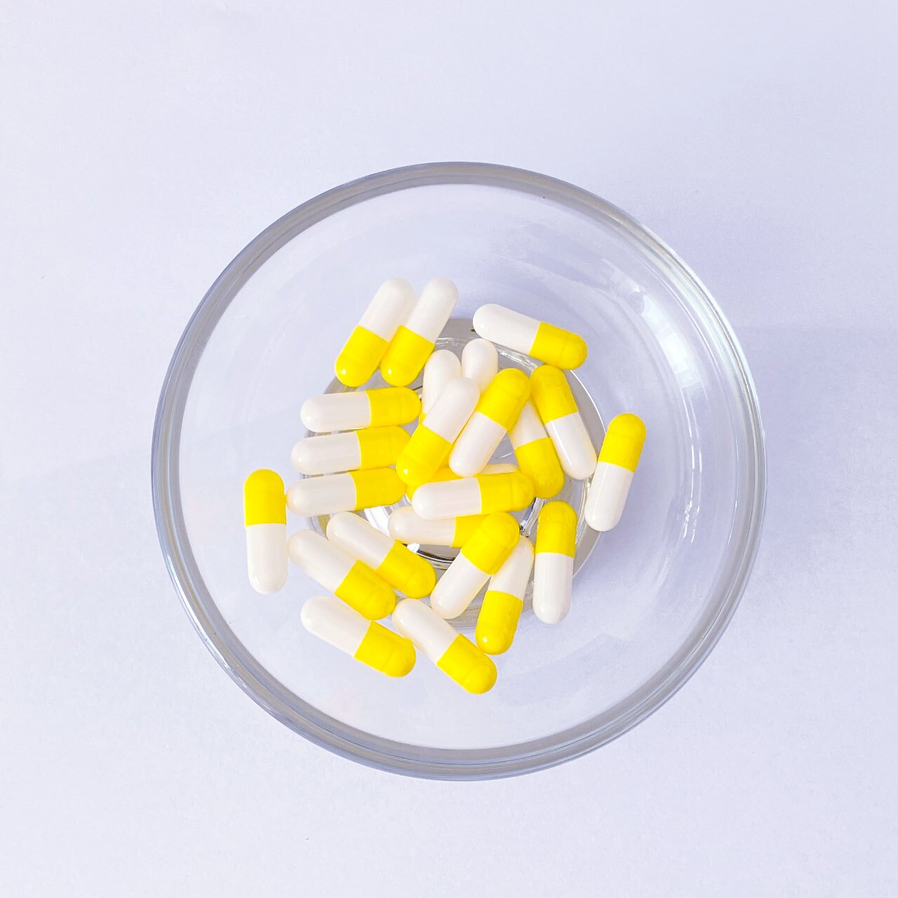 Size 0 Yellow/White Gelatin Empty Hard Capsule