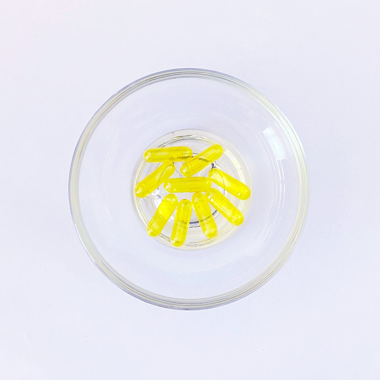 Size 0 Yellow transparent Gelatin Empty Hard Capsule