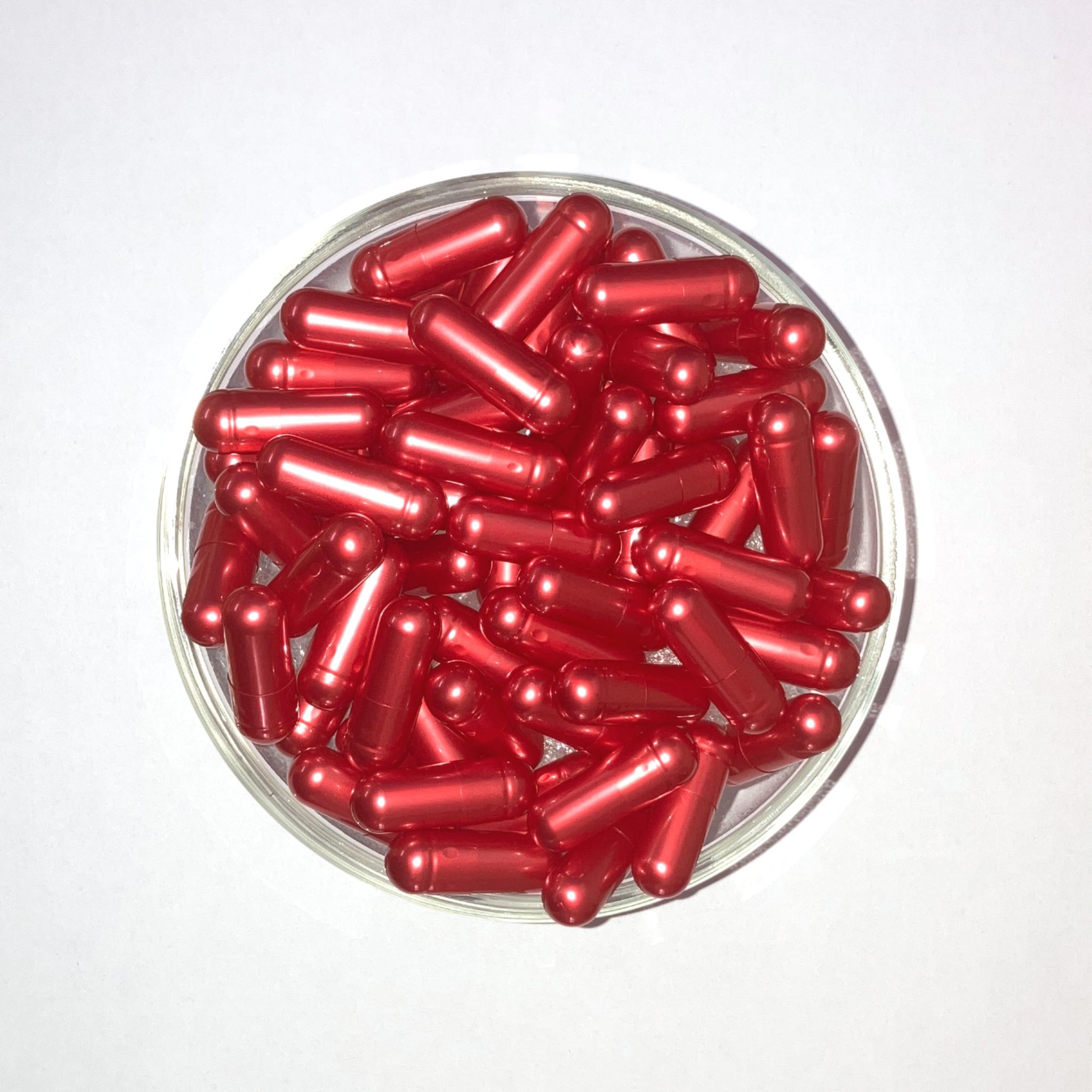 Size 000 Red Pearl Gelatin Empty Hard Capsule